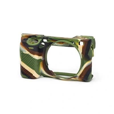 Abbildung von easyCover Silikon Kameratasche Schutz für Ihre Kamera Sony a6000 / a6100 a6300 a6400 Camouflage