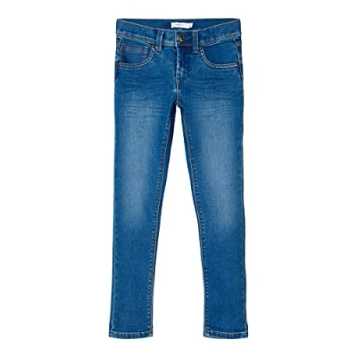 Abbildung von Name it Nkmrobin Dnmtax PANT Jeans Slim Fit für Kinder, Größe: 128, Blue denim