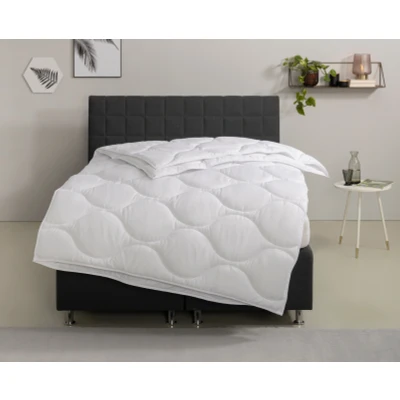 Abbildung von Home affaire Microfaserbettdecke &quot;Angly, Bettdecke 135x200 cm und 155x220 cm&quot;, 4 Jahreszeiten, Füllung Polyester, Bezug (1 St.), Bettdecken, Sommer, Winter, Decke, Allergiker geeignet (Hausstaub)