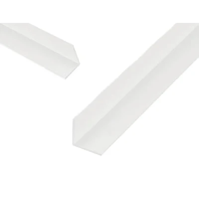 Abbildung von 5 x siwitec PVC Winkelprofil, L Profil Kunststoff weiss, 7 1 mm, m lang, Eckschienen Kantenschutzprofil, Eckschutzprofil