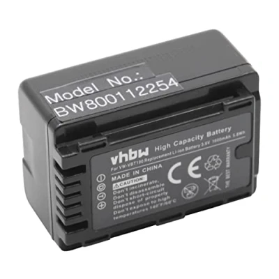 Abbildung von vhbw 1x Akku kompatibel mit Panasonic HC VX870, VX989, VX878 Videokamera Camcorder (1600 mAh, 3,6 V, Li Ion) + Infochip
