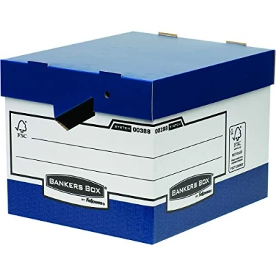 Abbildung von Bankers Box System Heavy Duty Ergo (ergonomischer Tragegriffen) 10 Stück blau/weiß