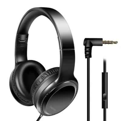 Abbildung von LogiLink Stereo Headset mit Mikrofon, Verstell und Zusammenklappbar, Anschluss über 3,5 mm Klinkenstecker (90 gewinkelt), Kabellänge = 1,20 m