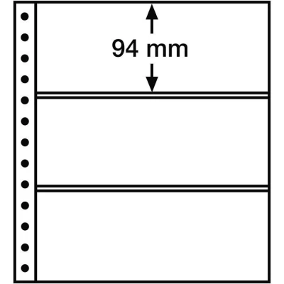 Abbildung von Leuchtturm, R, Blätter (13 Ringe) 3er Einteilung (248x94 mm.) Transparent Abm: 270x297 mm. pro 5 Stk.