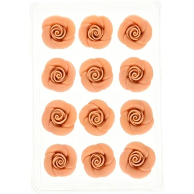 Abbildung von Cake Company Rose groß pfirsich 44 mm 12 STÜCK 1er Pack (1 x 251 g)
