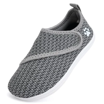 Abbildung von IceUnicorn Baby Barfußschuhe Lauflernschuhe Breite Kleinkind Jungen Mädchen Hausschuhe Kinder Barfussschuhe Sneaker Babyschuhe Anti Rutsch(Hellgrau, 26EU Weit)