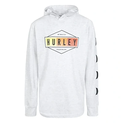 Abbildung von Hurley Jungen Langarmshirt mit Kapuze Sweatshirt, Birke, meliert, 7 años