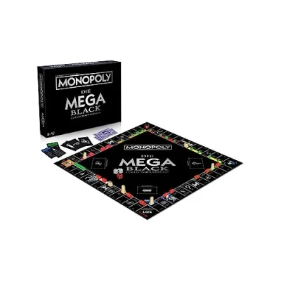 Abbildung von Winning Moves Spiel, Monopoly Mega Black Edition, Brettspiel Gesellschaftsspiel