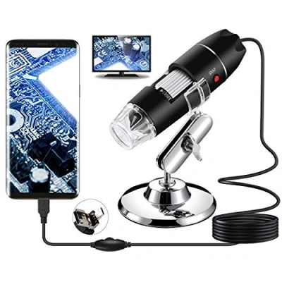 Abbildung von USB Digital Mikroskop, Bysameyee Handheld 40X 1000X Vergrößerung Endoskop, 8 LED Mini Videokamera für Windows 7/8/10 Mac Linux Android (mit OTG)