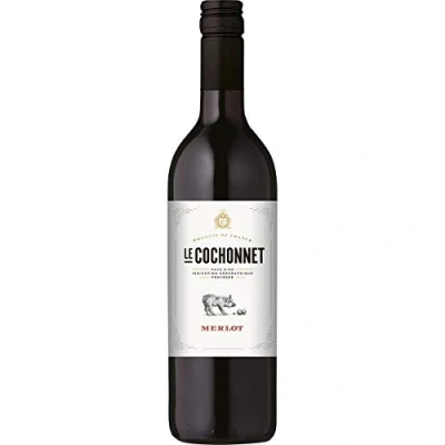 Abbildung von Le Cochonnet Merlot Pays d&#039; Oc Rotwein trocken IGP Frankreich Literflasche (6 Flaschen)
