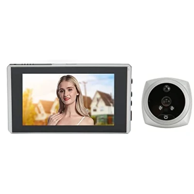 Abbildung von Digitaler Türspion, Digital Door Eye Viewer Video Türklingelkamera mit 4,5 Zoll LCD , Unterstützung für Nachtsicht, Bewegungserkennung, 135 Grad Blickwinkel die (Silber)
