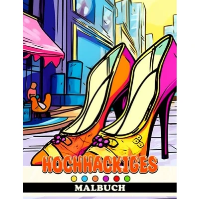 Abbildung von Hochhackiges Malbuch: Mode Schuhe Malvorlagen mit erstaunlichen Illustrationen für alle Altersgruppen Jungen Mädchen zur Stressreduzierung und Entspannung
