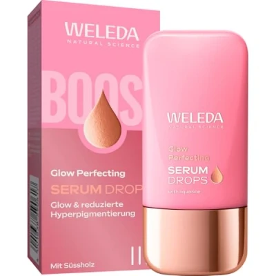Abbildung von WELEDA Bio Glow Perfecting Serum Drops Strahlender Naturkosmetik Booster und perfektioniertes Hautbild für einen ebenmäßigen Teint (vegan, 30ml)