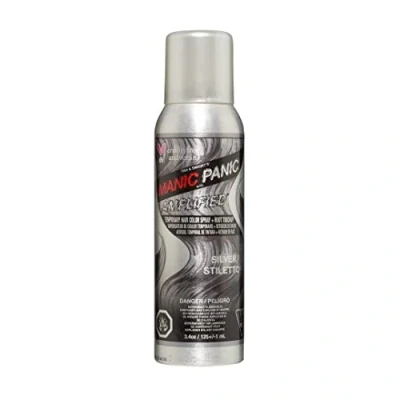 Abbildung von Manic Panic Silver Stiletto Colour Spray Uk Vegan Cruelty Free Temporary Hair 100ml
