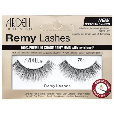 Abbildung von ARDELL Professional Remy Lashes, Luxuswimpern aus Echthaar mit Keratin für einen unwiderstehlichen Look (ohne Wimpernkleber), handgefertigte Lashes wiederverwendbar (Style 781)