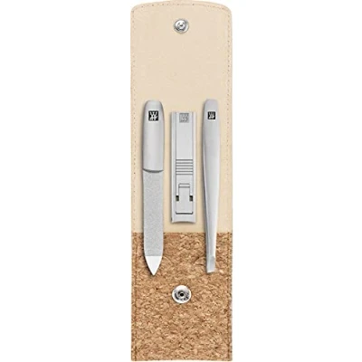 Abbildung von ZWILLING TWINOX Maniküre Pediküre Set 3 teilig in Reisegröße, Geschenkset, Kork Edition, Beige