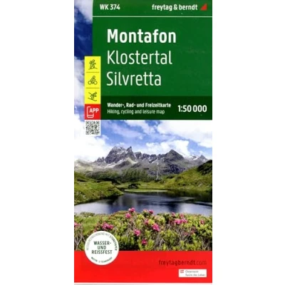 Abbildung von Montafon, Wander , Rad und Freizeitkarte 1:50.000, freytag &amp; berndt, WK 374: Klostertal Silvretta, mit APP, wasserfest reißfest (freytag berndt Freizeitkarten, Band 374)