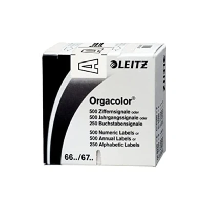 Abbildung von Leitz 66101000 Orgacolor Buchstabensignal A, 250 Stück, weiss