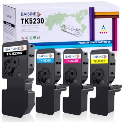 Abbildung von BAISINE 4 Pack ECOSYS P5021cdw Toner Kompatibel Kyocera TK 5230 TK5230 Kartusche 5230K 5230C 5230Y 5230M 1t02r9bnl0 für M5521cdn M5521cdw P5021cdn