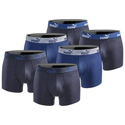 Abbildung von PUMA Boxershort 6er Pack Herren Basic Black Limited Edition New True Blue Gr. XL