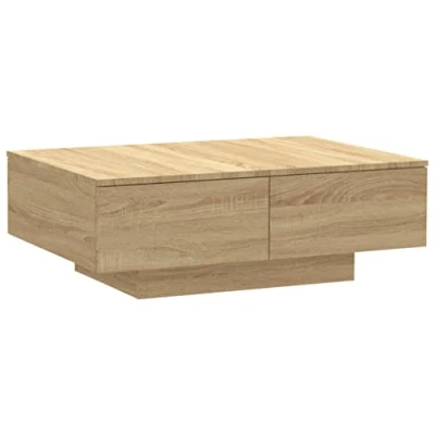 Abbildung von vidaXL Couchtisch mit Schublade Beistelltisch Wohnzimmertisch Kaffeetisch Sofatisch Teetisch Tisch Wohnzimmer Sonoma Eiche 90x60x31cm Holzwerkstoff