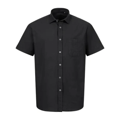 Abbildung von Indumentum Herren Hemd Kurzarm Leinenoptik Hemden mit Brusttasche Regular Fit Herrenhemd Basic Sommerhemd Männer Shirt H 372 Grün L