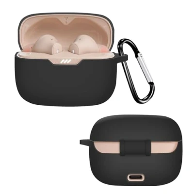 Abbildung von GIOPUEY Hülle Kompatibel mit JBL Tune 235NC, Silikon Stoßfeste Schutzhülle, Ultradünn Case Cover, Kein Geruch, Schwarz