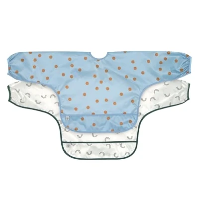 Abbildung von LÄSSIG Baby Langarmlätzchen Set (2 St.) zum Binden Auffangschutz/Long Sleeve Bib Happy Rascals Smile