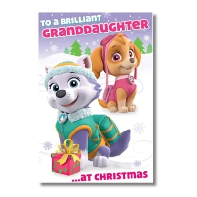 Abbildung von Paw Patrol ptx08 Enkelin Weihnachten Karte