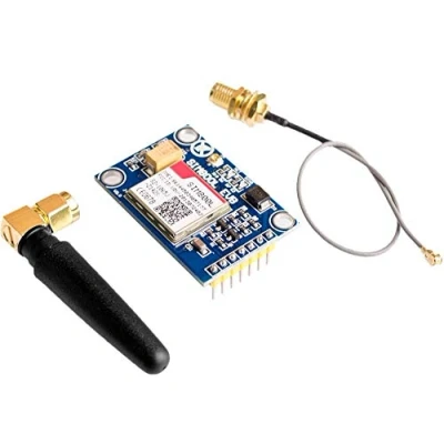 Abbildung von TECNOIOT SIM800L V2.0 5V Wireless GSM GPRS Module Quad Band with Antenna Cable Cap Modul SIM Karte Quadband L Form Antenne für Arduino