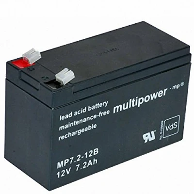 Abbildung von Multipower MP 7.2 12B 12V 7,2 Ah Bleigel Blei Akku 20722 AGM