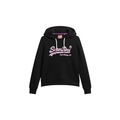 Abbildung von Superdry Embellished Vintage LOGO Kapuzenpullover, Damen, Größe: 40, Black