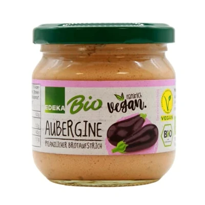 Abbildung von Edeka Bio pflanzlicher Brotaufstrich Aubergine, 6er Pack (6 x 180g)