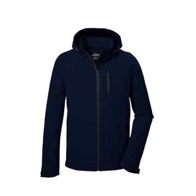 Abbildung von killtec Herren Softshelljacke/Outdoorjacke mit abzippbarer Kapuze KOW 92 MN SFTSHLL JCKT, dunkelnavy, XL, 41829 000