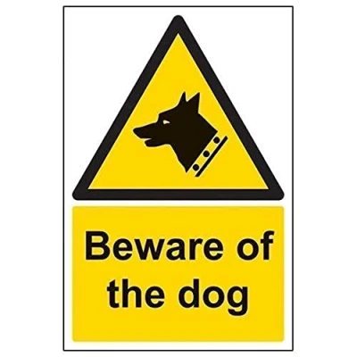 Abbildung von VSafety Warnschild „Beware Of The Dog&quot;, Hochformat, 200 mm x 300 mm, 2 starrer Kunststoff