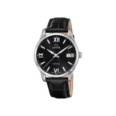 Abbildung von JAGUAR J883/4 ACAMAR Kollektion 40mm schwarzem Lederband für Herren