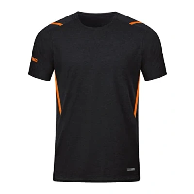 Abbildung von JAKO Herren T Shirt Challenge, Schwarz Meliert/Neonorange, S EU