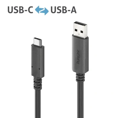 Abbildung von PureLink Aktives USB C auf A Kabel 3.2 Gen2x1, 3A, 10Gbps PureInstall 5,00m