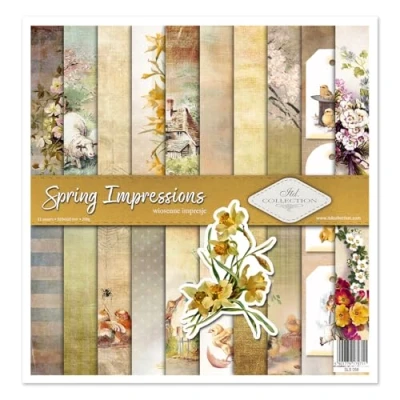 Abbildung von ITD Collection scrapbooking package 12 x inches, paper, decorative decoupage, card making, paper size 310 320 mm (Spring Impressions, SLS058)