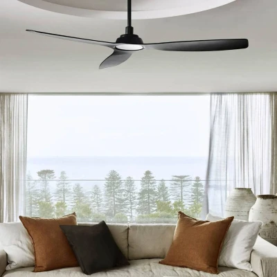 Abbildung von Beacon Deckenventilator Moto, schwarz, Ø 132 cm, leise
