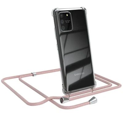 Abbildung von EAZY CASE Handykette kompatibel mit Samsung Galaxy S10 Lite Handyhülle Umhängeband, Handykordel Schutzhülle, Silikonhülle, Hülle Band, Stylische Kette für Smartphone, Rosé Gold