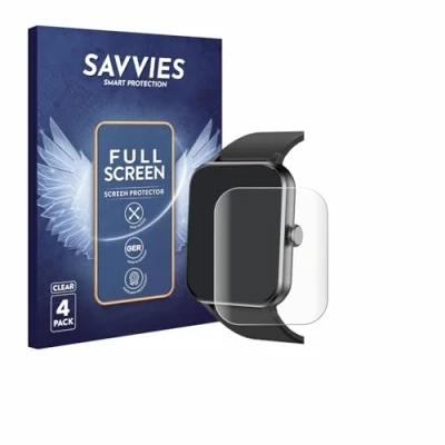 Abbildung von Savvies 4 Stück Full Screen Schutzfolie für Blackview R50 Cover Displayschutz Folie [3D Curved, Transparent, Anti Fingerabdruck]