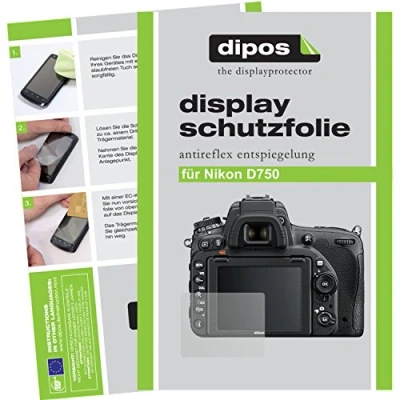 Abbildung von dipos I 6X Schutzfolie matt kompatibel mit Nikon D750 Folie Displayschutzfolie