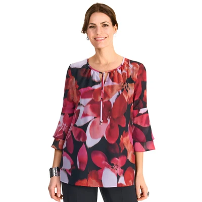 Abbildung von HERMANN LANGE Collection Druckbluse, mit floralem Muster