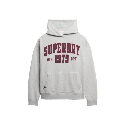 Abbildung von Superdry Athletic Essentials Kapuzenpullover, Damen, Größe: 38, Glacier grey marl
