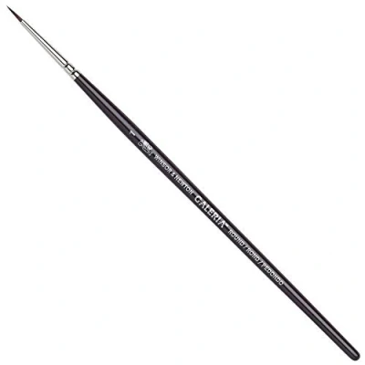 Abbildung von Winsor &amp; Newton 5734001 Galeria Acrylpinsel, aus Synthetikfasern, ideale Kontrolle für dickere Farbaufträge, kurzer Stiel, Rundpinsel Nr. 1, 1,5 mm, 20 x 0,6 cm