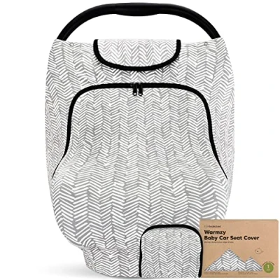 Abbildung von Autositzbezug für Babys Baby Sitzbezüge Frühling, Herbst, Winter Universelle Stretch Fit Babyschale Babys, Jungen, Mädchen, Stillbezug, Weiches &amp; Atmungsaktiv Babysitzbezug (Herringbone)