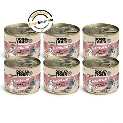 Abbildung von Adult Katzenfutter, Allerliebst, Nassfutter, Getreidefrei, Rind, Hühnerleber &amp; Kürbis, 6x 200g 6x200g