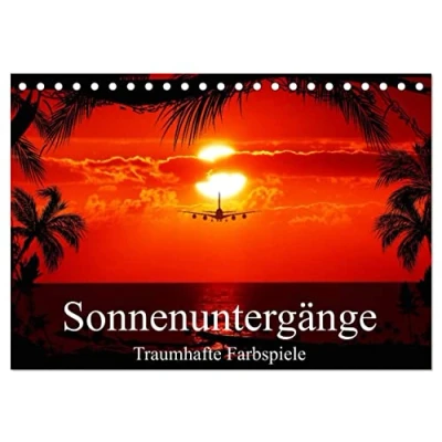 Abbildung von Sonnenuntergänge Traumhafte Farbspiele (Tischkalender 2025 DIN A5 quer), CALVENDO Monatskalender
