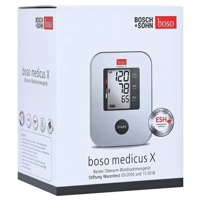 Abbildung von boso Oberarm Blutdruckmessgerät medicus X, Blutdrucküberwachung, Deutsche Qualität, Vorhofflimmern erkennen, Intelligente Aufpumpautomatik
